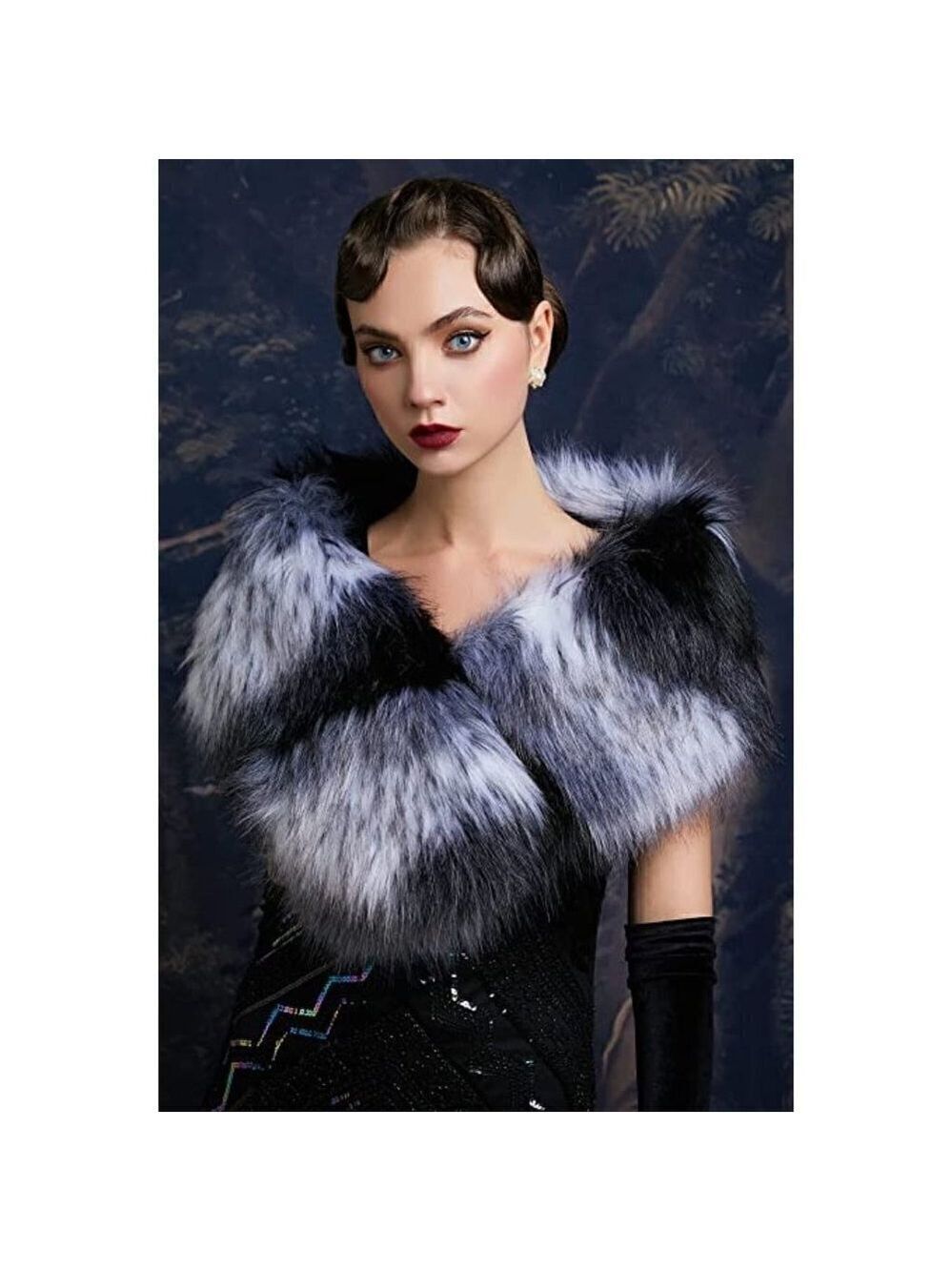 🆕 luxury vegan fur collar wrap winter cloak bridal wedding cover up SOFT 👑 NWT